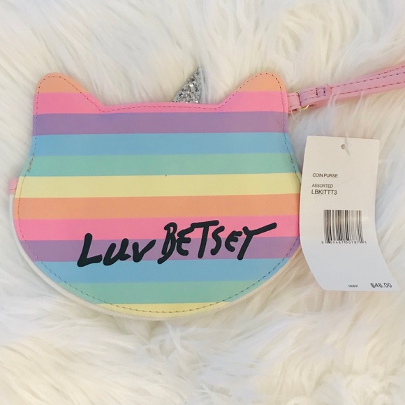 BETSEY JOHNSON Rainbow Unicorn Kitty Wristlet - Picture 3 of 5